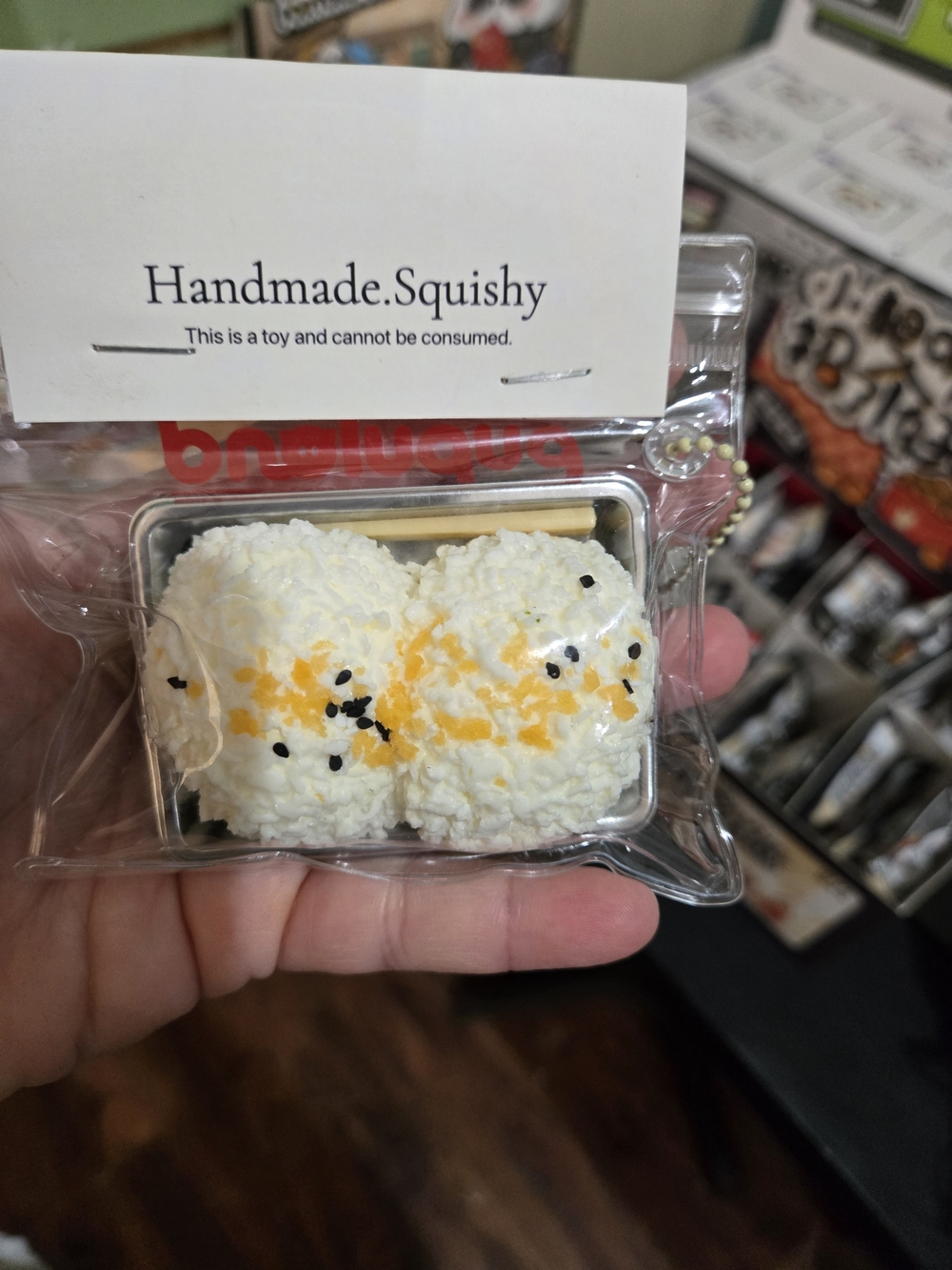 White Rice Ball Squishy - Handmade Food Grade Silicone